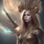 Placeholder: perfect face avril lavigne, dress armor valkirye, golden, spiritual energy around particle fog, cloud, smoke,