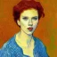 Placeholder: Portrait of Scarlett Johansson by Van Gogh