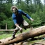Placeholder: Timothy Carey as a zombie, jumping on a log