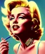 Placeholder: Marilyn Monroe, in full growth, smokes a cigarette, cyberpunk2077, photorealistic, 8k