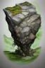 Placeholder: dnd, fantasy, watercolour, ilustration, dao, rock surface, earth elemental