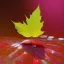 Placeholder: single leaf in water, vibrant colors, ultra realistic leaf, delicate foreground color, vibrant colors, Hi-def, 10k, unreal 5 engine, realistic texture, dramatic lighting, masterpiece, bokeh background, firefly background, depth of field, high contrast, leaf dew drops, still life, granular detail, strong directional light