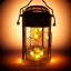 Placeholder: glowing fireflies in a lantern, many ghostly lights inside a belljar, fairy lights, polaroid, symmetry, bioluminescence, luminescent glow, moody, tender, photorealistic, octane render, golden hour