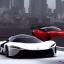 Placeholder: animated supercar in city