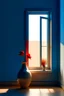 Placeholder: minimalist painting aesthetic Simpleand a window, Flower in Vase Digital Art