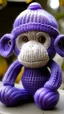 Placeholder: big purple monkey with warm hat on