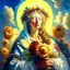 Placeholder: Peter Paul Rubens #58 mythological painting landscape art religious art animal art portrait genre art baroque portrait painting history painting sacred sunflowers, mongolian goddess, emiting sacred sunflowers, mongolian goddess, emiting mystical light, intricate, elegant, highly detailed, my rendition, digital painting, artstation, concept art, smooth, sharp focus, radiant light, illustration, art by artgerm mucha Modifiers: bokeh elegant Award winning photography 8k oil on canvas portrait very