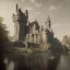 Placeholder: A magical gothic little town of witches with a castle and canals Nick Harris style