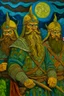 Placeholder: As Viking warriors by Van Gogh