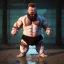 Placeholder: Zangief toddler, full body, hyper realistic, dramatic lighting, unreal engine 5, 8k