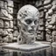 Placeholder: giger escher mind flawyer sculpture in transparent white murano glass in front of crumbeling stone wall,bokeh like f/0.8, tilt-shift lens 8k, high detail, smooth render, down-light, unreal engine,bokeh like f/0.8, tilt-shift lens 8k, high detail, smooth render, down-light, unreal engine