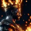 Placeholder: 4k full details full lights firestarter homme roi conquerant avec une couronne hardrock