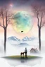 Placeholder: everything in this picture is upside down, A man, a cat, a horse, a tree, a house, a barn, a dog, a mountain range, a moon, fog, mist, trees, this picture is colorful, Having Secks in the backyard