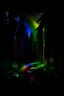 Placeholder: a wild and vibrant forest, with a black background and rainbow coloring