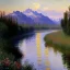 Placeholder: Monet Painting of Kenai River in alaska