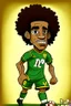 Placeholder: Douglas Louise Brazilian football player cartoon 2d