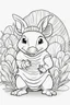 Placeholder: Outline art for cute coloring pages with armadillo full body, white background, sketch style, only use outline, clean line art, no shadows and clear and well outlined.