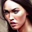 Placeholder: portrait of megan fox,Tele Photo Lens, au naturel, hyper detailed, digital art, trending in artstation, cinematic lighting, studio quality, smooth render, unreal engine 5 rendered, octane rendered, art style by klimt and nixeu and ian sprigger and wlop and krenz cushart.