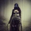 Placeholder: portrait of beautiful woman wearing ultra cyberpunk dystopian fashion, gas mask, ripped clothing, mist and fog, 8k, high-quality, ultra-fine detail, Brian Froud, Howard Lyon, Anna Dittman, Anne Stokes, Selina French, Greg Rutowski