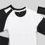 Placeholder: Folded traning T-shirt, top view, flat lay, realistic, male active wear, black breathable material, short sleeves round neck