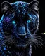 Placeholder: Pastel drawing, furry black panther, blue eyes, dark background, ultra hd, realistic, vivid colors, highly detailed, UHD drawing, pen and ink, perfect composition, beautiful detailed intricate insanely detailed octane render trending on artstation, 8k artistic photography, photorealistic concept art, soft natural volumetric cinematic perfect light