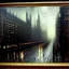 Placeholder: Skyline,unrealistic city,Gotham city,Neogothic and NeoFascist and Neoclassical architecture German Expressionism by Jeremy mann, John atkinson Grimshaw," "