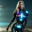 Placeholder: Actress , sci-fi, cyber punk , Katheryn Winnick, retro futuristic, portrait, samurai, 16 bit, unreal engine 5, god light, ultra hd, vibrant color, gradient background, neon.