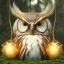 Placeholder: realistic, octane portrait, natural lighting,full body shining gold metal, elegant, bokeh, volumetric lighting, extreme detail, Photorealism, High detail, Hyper realistic Owl in forest, macro lens blur, 100mm, cinema4d, HDR, 8k, unreal engine 5