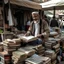 Placeholder: Book seller in the weekly market