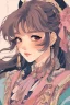 Placeholder: 1980s Anime, Retro anime, retro fashion, muted pastel colors, Pastel, by Tsukasa Hojo and Toshihiro Kawamoto, Korean, Singer, K/DA, K-pop idol, Medieval fantasy, Asian, Female