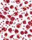 Placeholder: pomegranate seeds are scattered on a white background