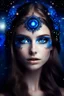 Placeholder: Galactic beautiful woman deep Blue eyed princess