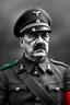 Placeholder: mexican general Hitler airbrush and pen outline, motion blurred background
