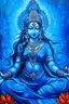 Placeholder: Goddess Lakshmi painting blue abstract