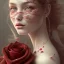 Placeholder: red roses beautiful girl,utra realistic,highly detailed, masterpiece, delicate detailed, sharp focus, insanely detailed, fantasy art, royalistic,elegant, fog, Special Lighting, Vibrant, color Scheme, forest, octane render, trending on artstation, ultra photoreal,hypermaximalist