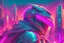 Placeholder: Best quality, masterpiece, ultra high definition, synthwave, Retro Futuristic,cyberpunk knight Comic style