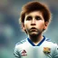 Placeholder: Lionel Messi as a child, 3d art, 8k resolution