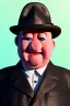 Placeholder: Waist up muppet Portrait, Kim Jong-un as muppet doll, black suit, photo studio, red background, unreal engine 5, concept art, art station, god lights, ray tracing, RTX, lumen lighting, ultra detail, volumetric lighting, 3d.