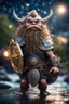 Placeholder: epic elven gremlin viking with wild hair and big holy ornamented shield Under stjerners gnist Vi går som ett, vår tro et løfte ,bokeh like f/0.8, tilt-shift lens 8k, high detail, smooth render, down-light, unreal engine, prize winning