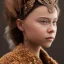 Placeholder:  Greta Thunberg portrait rusty metal, feathers, Dryad, fae, sidhe, ominous, nature, plants, wildflower, facepaint, dnd character portrait, intricate, oil on canvas, masterpiece, expert, insanely detailed, 4k resolution, retroanime style, cute big circular reflective eyes, cinematic smooth, intricate detail , soft smooth lighting, soft pastel colors, painted Renaissance style