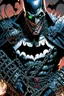 Placeholder: a close up of a person holding chains, the batman who laughs, jason fabok. greg staples, arkham city, gabriele dell'otto, joker wearing vader's armor suit, by Ryan Stegman, joker wearing vader's armor, david tennant as spawn, as illustrated in top cow comics, grotesque joker, venomized, jason fabok