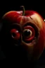 Placeholder: an apple with two ears and many teeth with red eyes