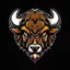 Placeholder: American Bison head at an angle, sports logo illustration style