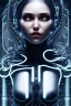 Placeholder: cyberpunk, head, women, portrai, cry, tears, tron, cyborg, robot, cyborg, white hair, seven , perfekt, real, dream, hr giger