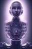 Placeholder: cyberpunk, head, women, portrai, face cry, black eyes, tron, cyborg, robot, cyborg, white hair, seven , perfekt, real, dream, hr giger