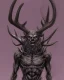 Placeholder: humanoid figure monster with antlers, highly detailed, digital art, sharp focus, trending on art station, kentaro miura manga art style