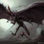 Placeholder: cyborg devil hawk with long spider legs and dragon wings, fantasy art, 4k,