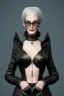 Placeholder: Carmen Dell`orifice as evil queen in black leather, leather, busty, cleavage, angry, stern look. character design by cory loftis, fenghua zhong, ryohei hase, ismail inceoglu and ruan jia. unreal engine 5, artistic lighting, highly detailed, photorealistic, fantasy