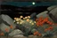 Placeholder: Landscape with night, mountains, flowers, rocks, winslow homer paintings