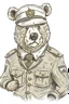Placeholder: Нарисуй человека в военной форме с головой медведя